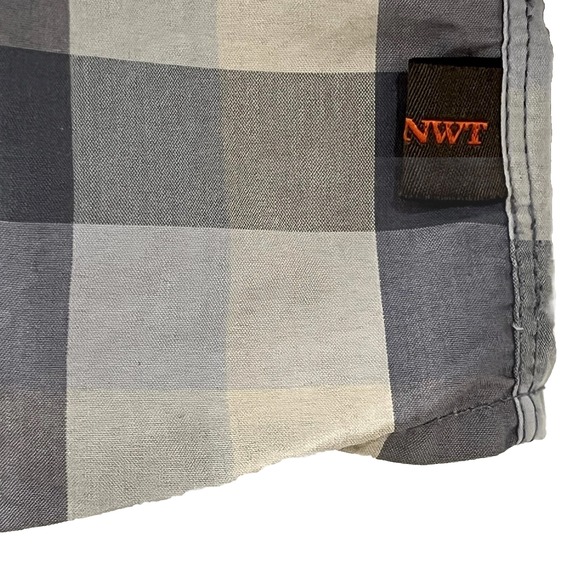 Northwest Territory Men's Shirt 4XL Blue Gray Plaid Long Roll Tab Sleeve Pocket - Picture 6 of 9